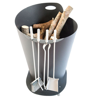 CARRELLO PORTALEGNA TINO' FERRO BATTUTO CRUCCOLINI CARRELLI PORTA LEGNA 51X63X77