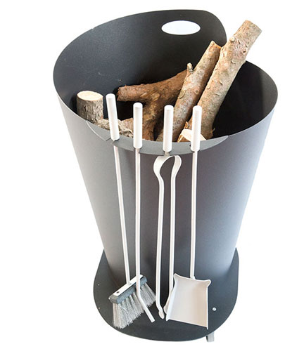 CARRELLO PORTALEGNA TINO' FERRO BATTUTO CRUCCOLINI CARRELLI PORTA LEGNA 51X63X77