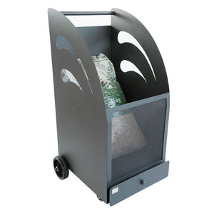 CARRELLO PORTAPELLET PELLET IN FERRO BATTUTO CARRELLI PORTA PELLETS 45X42X80H