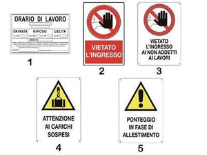 CARTELLO SEGNALATORE PONTEGGI IN ALLESTIMENTO