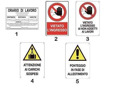 CARTELLO SEGNALATORE VIETETO L'ACCESSO AI NON ADDETTI AI LAVORI