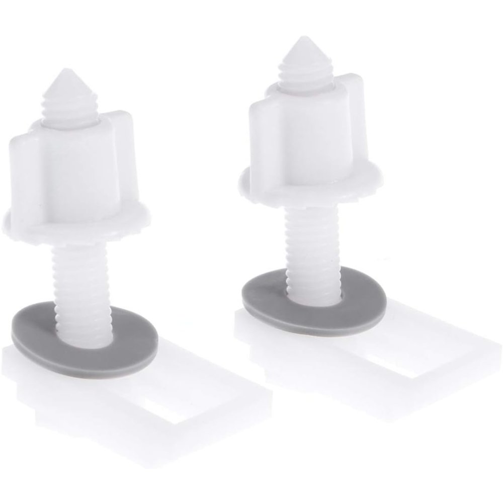 Ounona 6 pezzi di plastica bianco sedile del wc cerniera vite vi