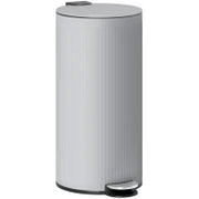 Bidone da Cucina da 30L, a Pedale con Secchio Interno, Coperchio a Chiusura Soft, 36x30x60,5cm, Grigio