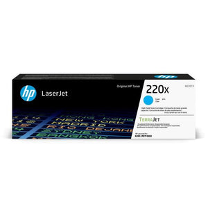 Cartuccia toner originale HP 220X ciano ad alta capacità (W2201X) per HP LaserJet Pro 4202/4302