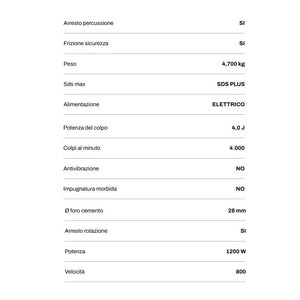 DEMOLITORE TASSELLATORE HAMMER 5032 1200W 4J SDS