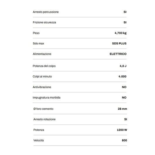 DEMOLITORE TASSELLATORE HAMMER 5032 1200W 4J SDS