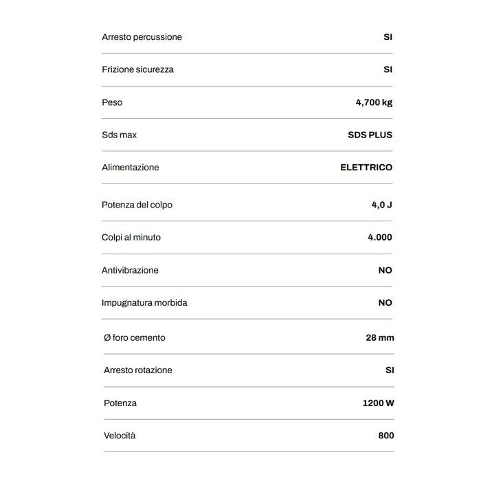 DEMOLITORE TASSELLATORE HAMMER 5032 1200W 4J SDS