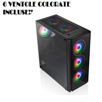 Case Gaming Ktx TX-192-11 - Mid Tower - Micro Atx, Atx - Alimentatore NON incluso - USB - 1x Audio+Microfono - 6 Ventole RGB incluse (di cui 3 frontali) - Nero