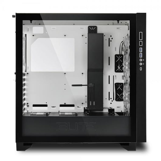 Case Sharkoon ELITE SHARK CA300H - Atx, Micro Atx - Alimentatore NON presente - 2 porte USB frontali, audio in/out - 3x Ventole 120mm. RGB - Mid Tower ATX - Bianco