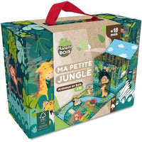 Casetta Safari - PLANeTE BOIS - FSC - 10 pezzi - Gioco per bambini - Dai 18 mesi
