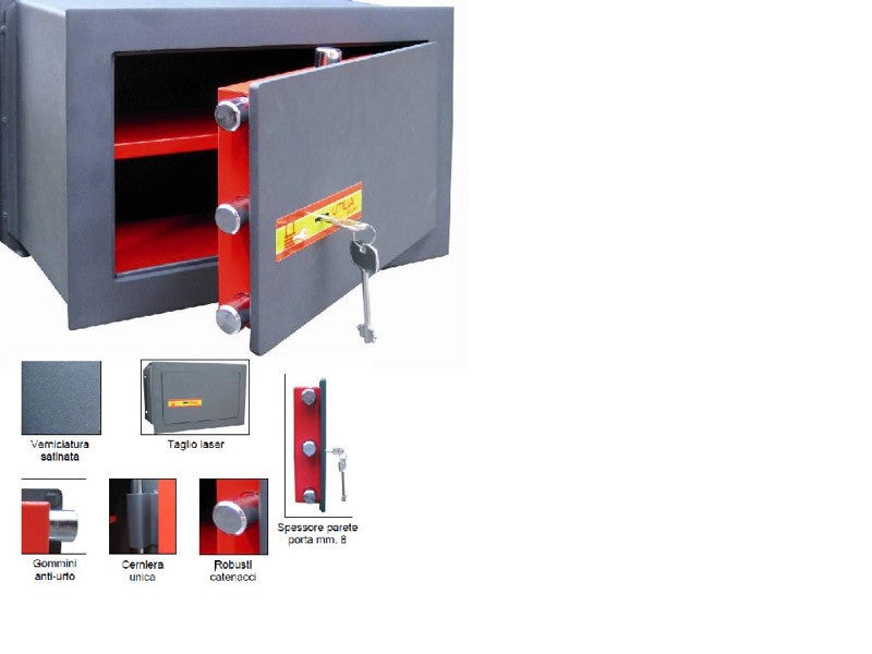CASSAFORTE DA MURO TOP DOPPIA MAPPA cm. 42x20x28 h