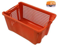 CASSETTA AGRICOLA A FONDO CHIUSO FORATURE LATERALI CM.56x30x35H CAPACITA' 40LT