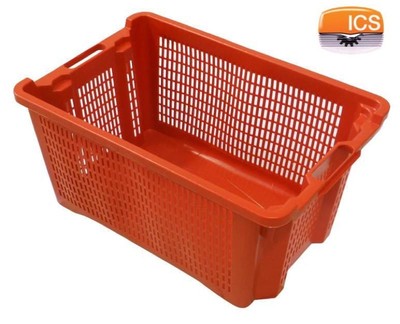 CASSETTA AGRICOLA A FONDO CHIUSO FORATURE LATERALI CM.56x30x35H CAPACITA' 40LT