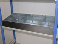 Cassettiera metallica a 4 separatori 91x50 cm ZINCATA