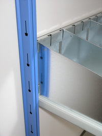 Cassettiera metallica ZINCATA a 4 separatori cm. 91x30