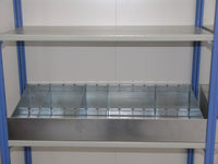 Cassettiera ZINCATA metallica a 4 separatori cm. 91x40
