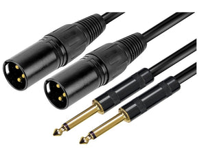 Cavo audio 2 x XLR M / 2 x 6.3mm - 3mt