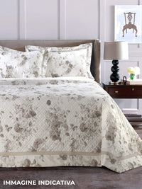 Trapuntino Matrimoniale con Stampa in Percalle di Cotone 100gr Garrini Lauren Grigio