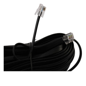 Cavo modulare telefono da spina RJ12 a spina RJ12 6P6C 10mt nero Aleyay