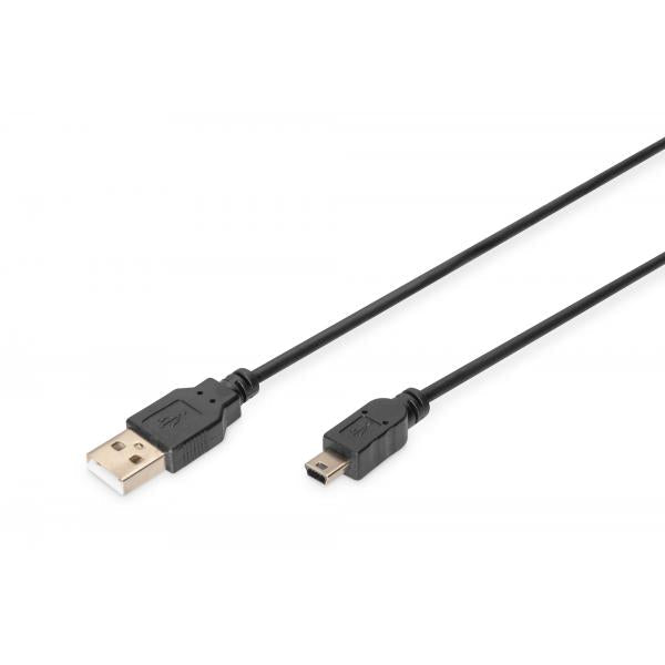 Cavo USB 2.0 A-mini B m-m - 1,80 m - Nero