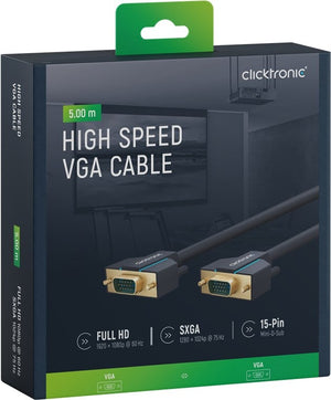 Cavo VGA Alta Risoluzione Connettori Dorati 5m