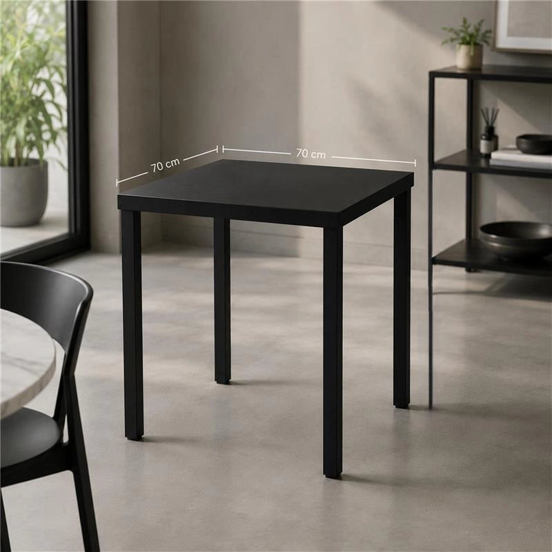 TAVOLO ANNA AUTOLIVELLANTE  E SMONTABILE 70X70 CM COLORE  NERO
