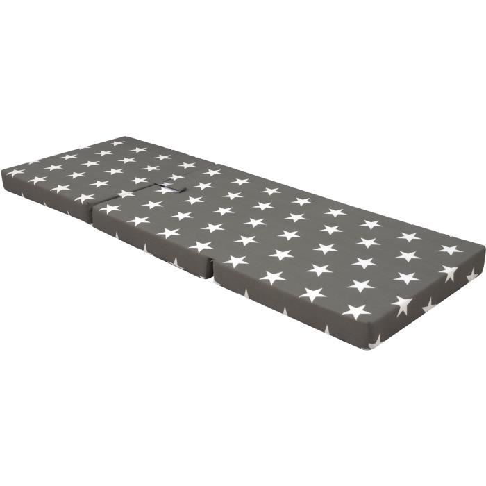 Chauffeuse pieghevole - SAMBA - Multiposizione - Motivo a stella - 190 x 70 x 9 cm