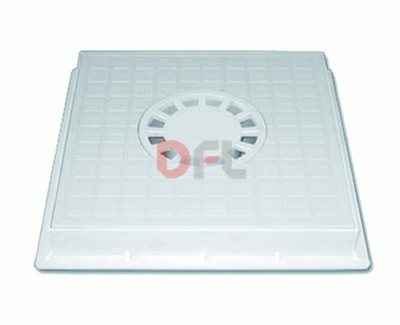 CHIUSINO CON SIFONE CENTRALE COMPLETO DI TELAIO CM. 30X30