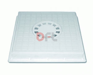 CHIUSINO CON SIFONE CENTRALE COMPLETO DI TELAIO CM. 40x40