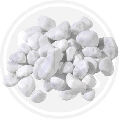 CIOTTOLI IN MARMO BIANCO DI CARRARA PER GIARDINO KG. 25 DIMENSIONI 7/15 PICCOLI