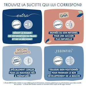 Ciuccio Dodie Gaia +0m in gomma rotonda rosa - Confezione da 2