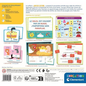 Clementoni - Cofanetto giochi di lettura - Giochi di associazione e riconoscimento - Dai 4 anni