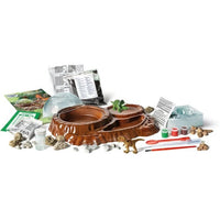 Clementoni - Scienza e gioco - Il mondo dei dinosauri - Terrario da creare + 3 figurine di dinosauri - Made in Italy