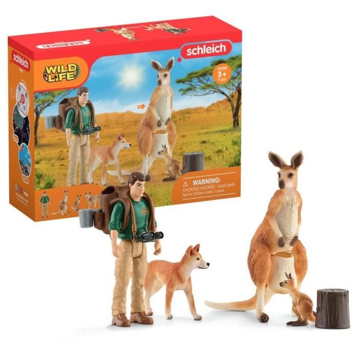 Cofanetto Avventure in Oceania, figurine di animali selvatici, Schleich 42550 Wild Life, per bambini dai 3 anni