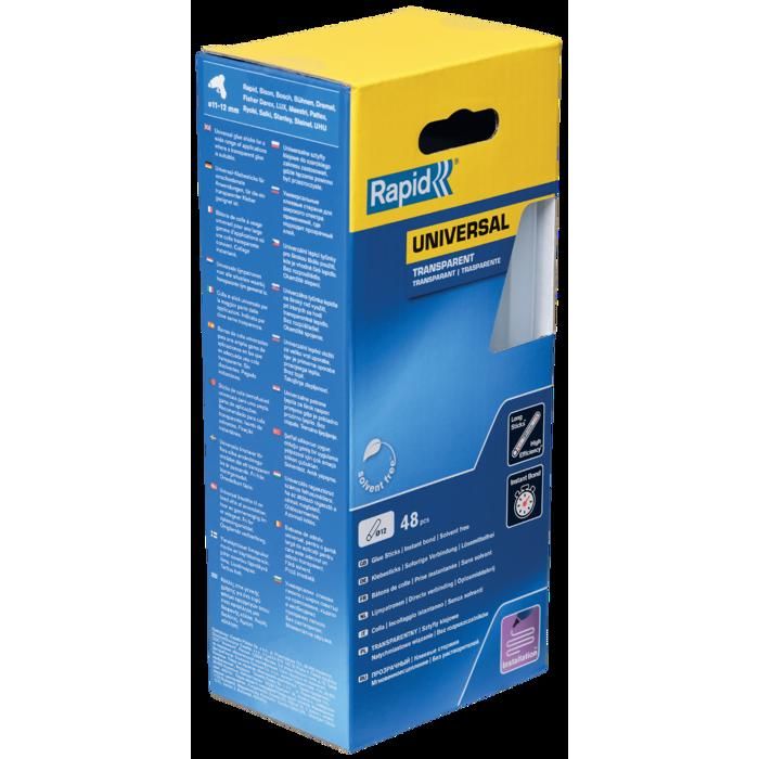 Colla - RAPIDA - 12 mm x 48 stick - Trasparente - Alta fluidità - Tempo di presa 15 sec
