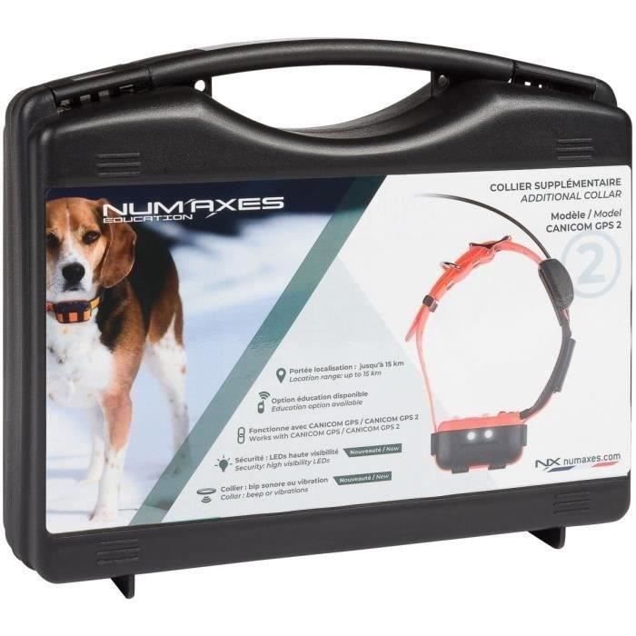Collare GPS - NUM'AXES - CANICOM GPS 2 - Solo collare - Nero / Arancione