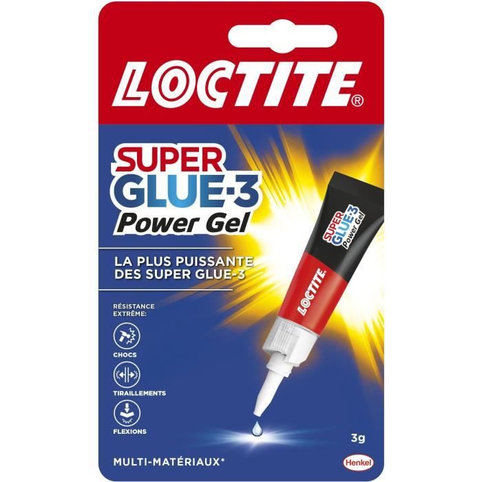Colle cianoacrilate - LOCTITE - SUPERGLUE-3P - Power gel - Tubo da 3 g