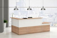 Composizione reception in melaminico ad angolo per ufficio cm. 396x156x117h