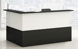 Composizione reception in melaminico da ufficio cm. 216x156x117h