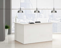 Composizione reception in melaminico da ufficio cm. 216x156x117h