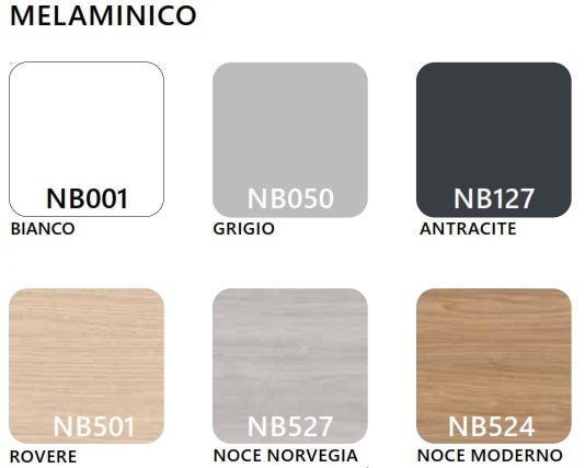 Composizione scrivanie da 4 persone da ufficio cm. 280/320/360/400x165x74h