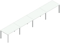 Composizione scrivanie da ufficio direzionale cm. 560/640/720/800x80x74h