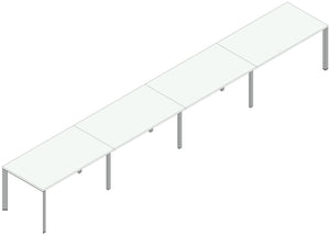 Composizione scrivanie da ufficio direzionale cm. 560/640/720/800x80x74h