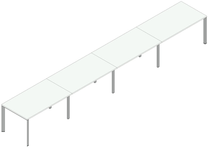 Composizione scrivanie da ufficio direzionale cm. 560/640/720/800x80x74h