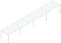 Composizione scrivanie da ufficio direzionale cm. 560/640/720/800x80x74h