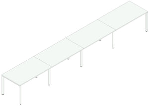 Composizione scrivanie da ufficio direzionale cm. 560/640/720/800x80x74h