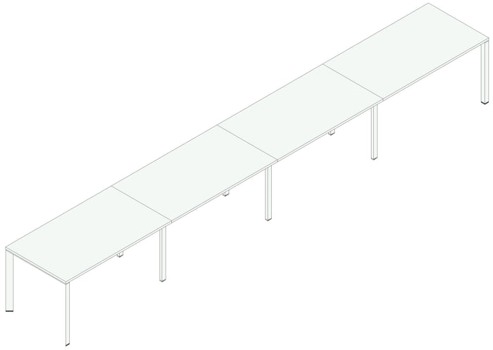 Composizione scrivanie da ufficio direzionale cm. 560/640/720/800x80x74h