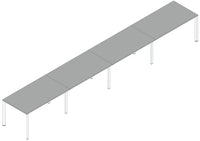 Composizione scrivanie da ufficio direzionale cm. 560/640/720/800x80x74h