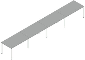 Composizione scrivanie da ufficio direzionale cm. 560/640/720/800x80x74h