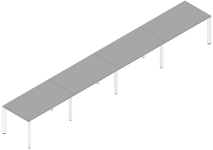 Composizione scrivanie da ufficio direzionale cm. 560/640/720/800x80x74h